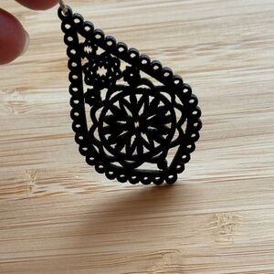 Black filigree earrings